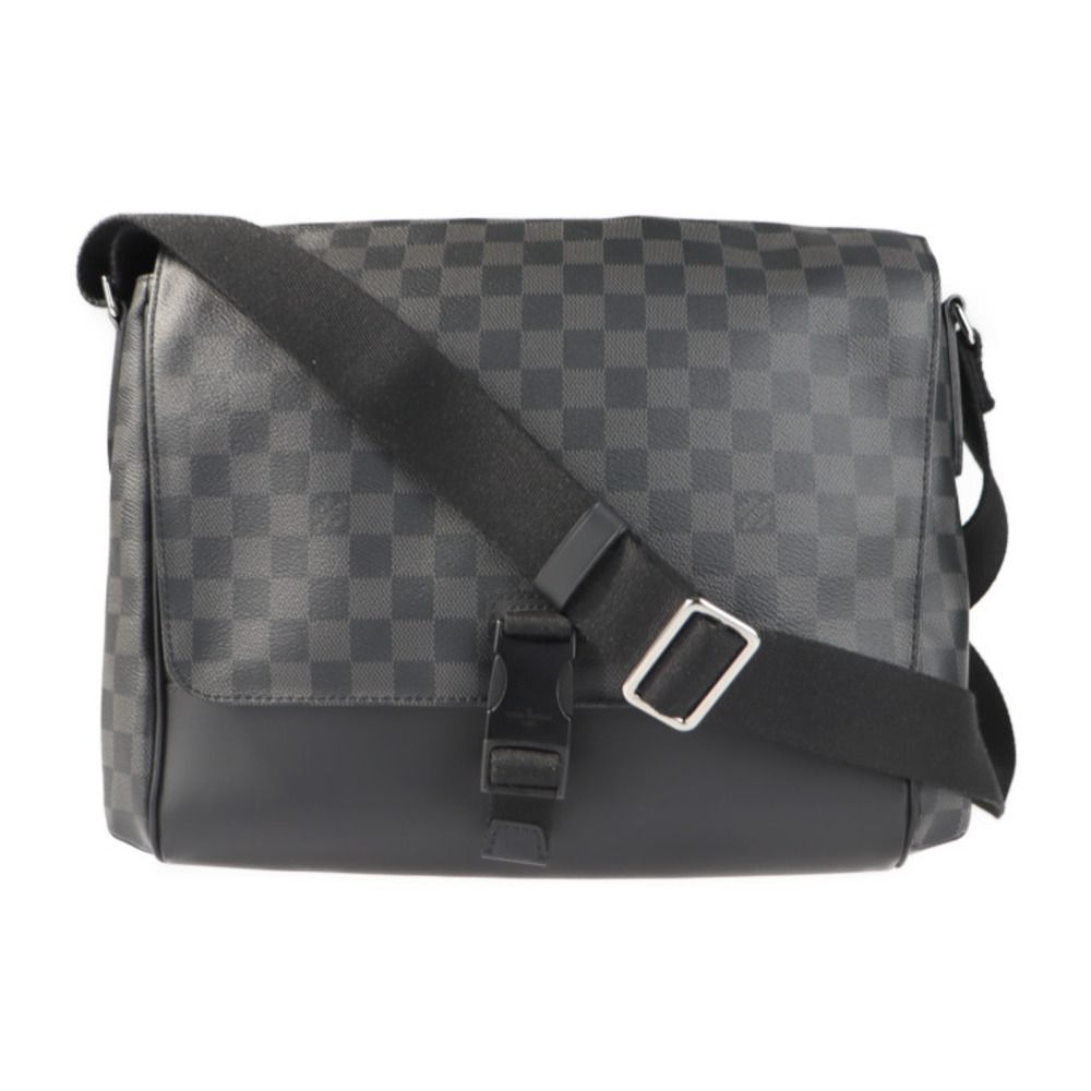 Messenger MM  Damier Graphite Canvas Leather Gray Black